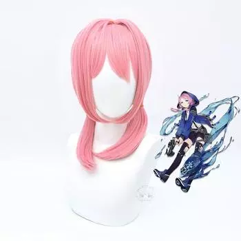 Аниме Синий Яд Косплей Парик Игра Arknights Розовый Двойной Хвост Термостойкие Синтетические Волосы Peruca Аниме Костюм Парики One Size розовый