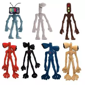 Аниме Сиреноголовый плюшевые игрушки куклы страшные черные белые красные Сиреноголовый кот арахис мягкий мультяшный чучело фигурка детские подарки 55cm