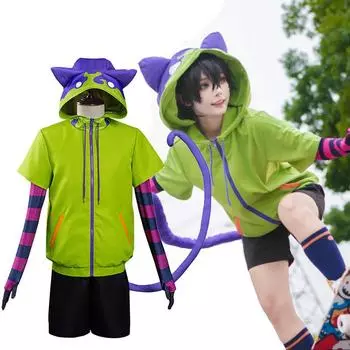 Аниме SK8 Бесконечность Косплей Костюм Чинен Мия SK Eight Косплей Хэллоуин Вечеринка Cos Наряды Куртка Хвост Перчатки Брючные костюмы костюмы XXL