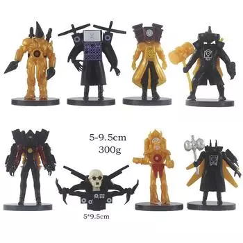 Аниме Skibidi Туалет Фигурка Игрушка Спикермен Клокман Дрельмен Фигурка Кукла