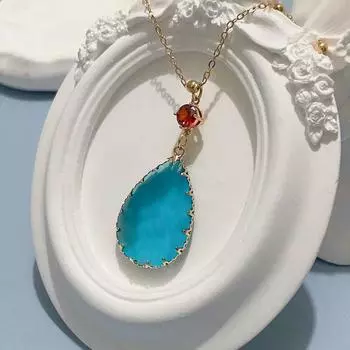 Аниме Софи Хаул, ожерелье для косплея, унисекс, сплав, золотое колье, красный, синий, кулон с драгоценным камнем, ювелирный аксессуар, реквизит, подарки