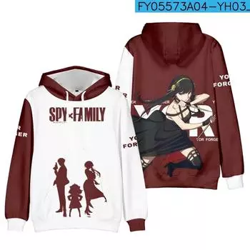 Аниме Spy X Family 3D Print Hoodie Мужская/Женская y2k Повседневная модная рубашка с капюшоном Детская кофта-пуловер Оверсайз Унисекс Одежда S