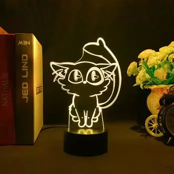 Аниме Suzume Dachen 3d ночник для девочки, подарок на день рождения, украшение для спальни, креативная идея, настольная лампа, мультяшные украшения