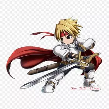 Аниме Tales Of Phantasia Brave Frontier, термопереносная печать, виниловые нашивки, наклейки для одежды, аппликации «сделай сам», моющиеся нашивки