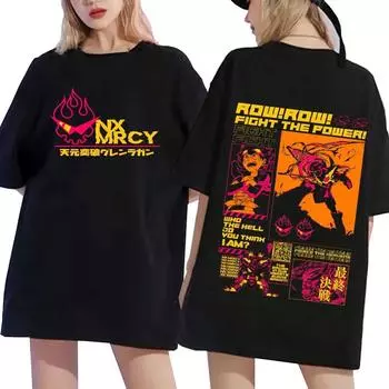 Аниме Tengen Toppa Gurren Lagann футболка женская унисекс Unisexga футболки с короткими рукавами хип-хоп уличная футболка большого размера унисекс L