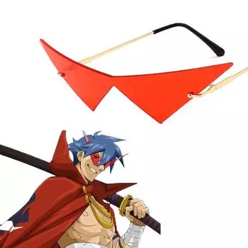 Аниме Tengen Toppa Gurren-Lagann Kamina, очки, готический панк, карнавальный костюм, солнцезащитные очки, аксессуары, реквизит