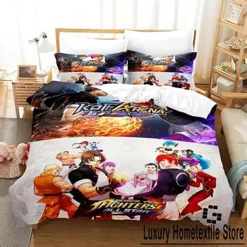 Anime The King Of Fighter Bedding Set Boys Girls Twin Queen Size Duvet Cover Pillowcase Bed Kids Adult Home Textile 70x133cm 2pcs