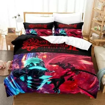 Anime The Legend Of Heroes Bedding Set Duvet Cover Bed Set Quilt Cover Pillowcase Comforter king Queen Size Boys Adult Bedding EU Single 135x200cm