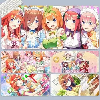 Аниме The Quintessential Quintuplets Коврик для клавиатуры и мыши большого размера с изображением Ичики, Нино, Мику, Ёцубы и Ицуки 26 * 21Cm * 3mm (L * W * H)