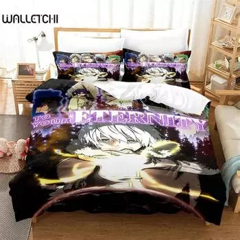Anime To Your Eternity Bedding Set,Duvet Cover Comforter Bed Set Quilt Cover Pillowcase,King Queen Twin Size Boys Girls Adults 135x200cm 2pcs