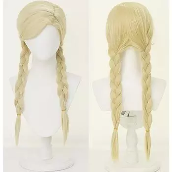 Аниме Токио Мстители Haitani Rindo Косплэй парик Tenjiku Rokuhara Tandai 68 см двойная коса для женщин и девочек 70cm бежевый