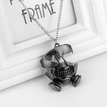 Аниме Токио вурдалак ожерелье маска Канеки кулон косплей ожерелья для мужчин фанаты подарок чёрный