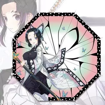 Аниме Tokisaki Kurumi Rem складной зонт солнечный зонт мультфильм Genshin Impact Demon Slayer солнечный зонт косплей реквизит