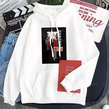 Аниме Tokyo Revengers Изана Курокава Манга Толстовки Свободные Повседневные Уличные Harajuku Эстетика Графика Унисекс Теплые Толстовки XS чёрный