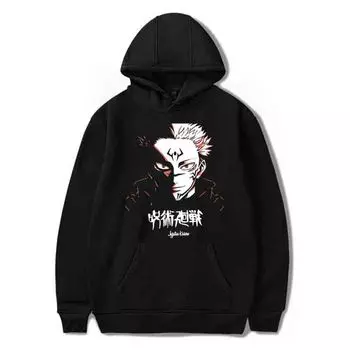 Аниме толстовки дзюдзюцу кайсен Мужская толстовка Harajuku унисекс модная повседневная толстовка мужская уличная одежда Yuji Itadori пальто с принтом S