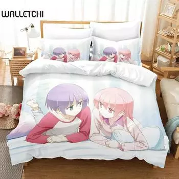 Аниме TONIKAWA Fly Me to the Moon Комплект постельного белья, пододеяльник, комплект постельного белья, пододеяльник, наволочка, размер King Queen Twin для мальчиков и девочек взрослых 70x133cm 2pcs