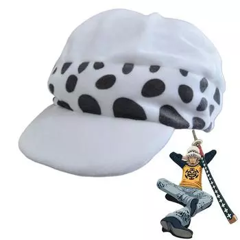 Аниме Trafalgar D Water Law Cap Hat Косплей Костюм Взрослые НаборыРеквизит для выступлений на Хэллоуин