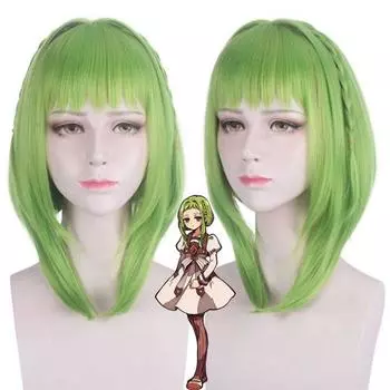 Аниме-туалет Ханако-кун Нанамин Сакура парик для косплея короткие зеленые плетеные термостойкие парики из синтетических волос One Size зелёный
