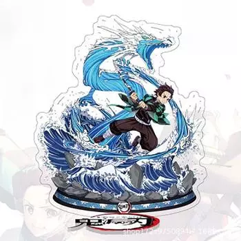 Аниме Убийца демонов : Акриловая подставка Kimetsu No Yaiba с бабочками Синобу, Танджиро, Зеницу и Незуко, акриловые фигурки высотой 15 см.