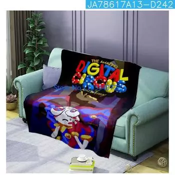 Аниме Удивительный Цифровой Цирк Помни Джакс Фланель Детское Одеяло Плед для Кровати Дивана Сон Одеяла 150x200 см Мальчик Девочка Подарок Flannel 70x100cm