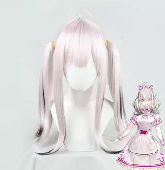 Аниме VTuber Sukoya Kana Youtuber Косплей Серый Розовый Смешанный Черный Хвостики Термостойкие Синтетические Волосы Хэллоуин Вечеринка One Size розовый