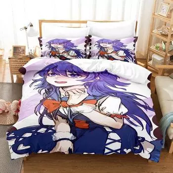 Anime Welcome to Demon School! Iruma-kun Bedding Set Single Twin Full Queen King Size Bed Set Adult Kid Bedroom Duvetcover Sets EU Twin 135x200cm