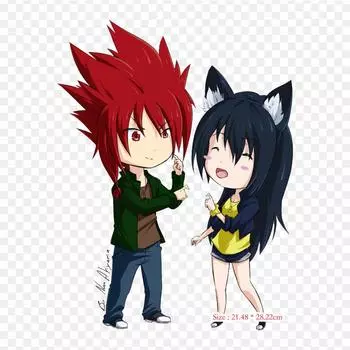 Аниме Ян Сяо длинные термопереносные печатные виниловые нашивки, наклейки для одежды, аппликации «сделай сам», моющиеся нашивки