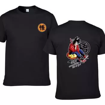 Аниме Японский Dragon Ball Z Футболка с коротким рукавом Футболка Гоку Футболка Рубашка Топы 2XL