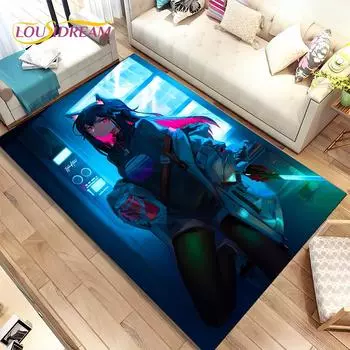 Аниме Zero Two DARLING In The FRANXX Коврик, Коврик для гостиной, спальни, дивана, коврик для двери, детский нескользящий напольный коврик 40x60cm(15x23in)