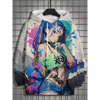 Аниме женские мужские модные толстовки с принтом осенние и зимние дизайнерские толстовки повседневные толстовки удобные теплые с длинным рукавом M