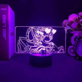 Аниме «Зов ночи», фигурка Назуна Нанакуса, 3D светодиодные неоновые ночные огни, крутой подарок для друга, отаку, декор для спальни, манга, подарок на день рождения, подарок на день рождения