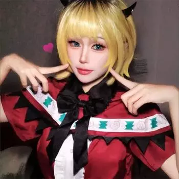 ANIMECC в наличии XS-2XL Hoshino Rubii Arima Kana Mem косплей аниме Oshi No Ko B-Komachi сценическое платье парик для женщин на Хэллоуин one size золотой