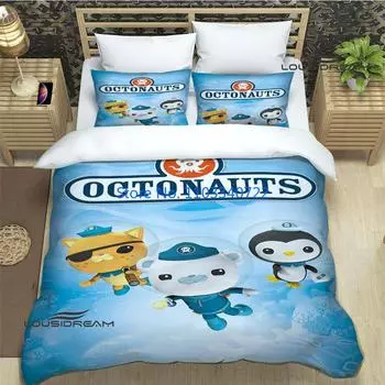 AnimeThe Octonauts Kids Duvet Cover Set 3D Printed Comforter Cover Home Bedwear for Boy Girl Постельное белье Sets Bedroom Decor Child 120x150cm
