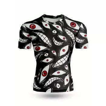 Анимированная 3D-печатная футболка мужская компрессионная футболка с коротким рукавом фитнес-футболка Novel облегающая футболка мужская косплей S