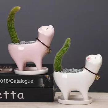 Анимированная керамическая цветочная ванна, полированный декоративный прекрасный цветочный горшок, садовые принадлежности синий