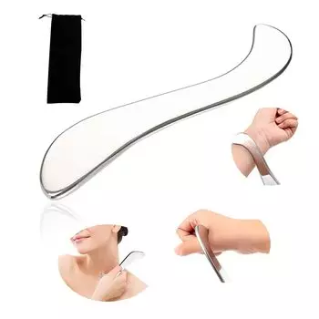 aninako Kassa Plate Инструмент для освобождения фасции из нержавеющей стали Kassa Plate Водонепроницаемый лицевой инструмент для мобилизации фасции для проблем со спиной и шеей,