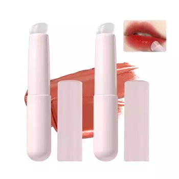 aninako Кисть для губ Консилер Кисть для помады Силиконовый набор из 2 круглых головок (Новый розовый)