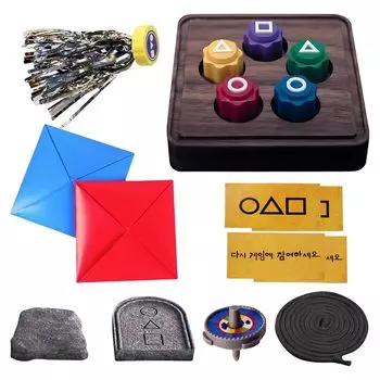 анинако Набор корейских народных игр 2025 Игра в камешки Корейская традиционная игра Головоломка Праздничный подарок для колледжа Путешествия и семейного досуга (5 типов)