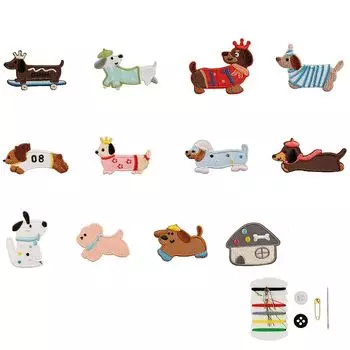 aninako нашивка аппликация животное популярный набор пришивание термоклеем симпатичная аппликация вышивка нашивка Для рукоделия мальчик девочка Несколько вариантов вышивки