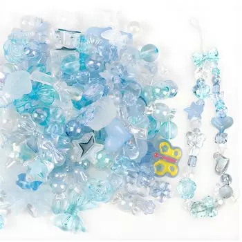 aninako Смешанные бусины, декоративные детали 100 г, примерно 120 штук, ажурные бусины, аксессуары, поделки, материалы для рукоделия для начинающих, ожерелья, волосы