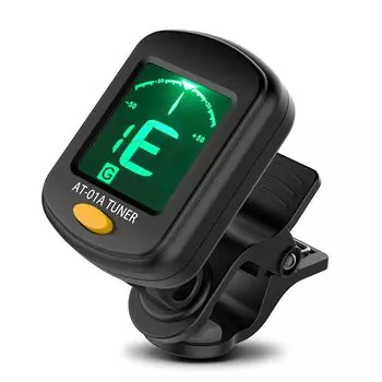 aninako Тюнер для гитары, клипса, тюнер, измеритель настройки, клипса, тюнер высокой точности для гитары/укулеле/скрипки/бас-гитары