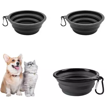 aninako Water Feeder Foldable Bowl Pet Tableware Food Bowl Dog Dish Portable Water Drinking Pet Supplies Dog Walking Water Expandable Disaster