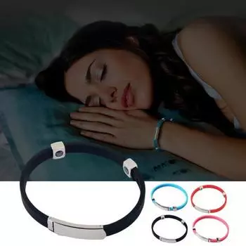 Анионовый браслет из эластичной титановой стали снимает боль в запястье небесно-голубой