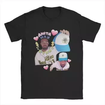 Anita Max Wynn Love Мужская футболка Винтажные футболки с коротким рукавом и круглым вырезом Футболка 100% хлопок 6XL Одежда S чёрный