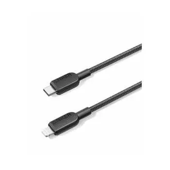 Anker 310 Heavy Duty Nylon USB-C & Lightning Cable MFi Certified Compatible with iPhone 14 (0.9m Black)