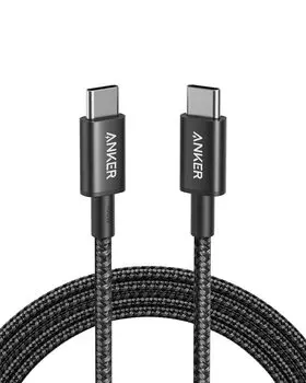 Anker 333 Heavy Duty Nylon 100W Cable USB PD Compatible with MacBook iPad Pro iPad Air 4 Galaxy S21 Pixel LG USB-C & USB-C 2.0 Pro/Air (1.8m Black)