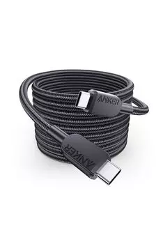 Anker Cable Durability Black 240W Compatible with Galaxy iPad MacBook USB-C & USB-C (High Nylon) 3.0m Pro/Air Pro/Air чёрный
