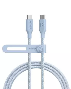 Anker Cable Grayish Blue Compatible with Galaxy iPad MacBook USB-C & USB-C (240W, Eco-Friendly Nylon) 1.8m Pro/Air Pro/Air