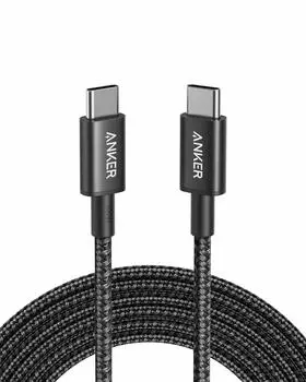 Anker Heavy Duty Nylon Cable 100W USB PD Compatible with iPhone 15 Pro MacBook Pro iPad iPad Air 5 Galaxy S24 Pixel LG USB-C & USB-C /15 Pro/Air (3.0m