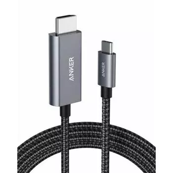 Anker Heavy Duty Nylon USB-C & HDMI Cable (1.8m Black) [4K Compatible] Compatible with MacBook Pro/Air MacBook Air iPad Pro Galaxy and other USB-C dev